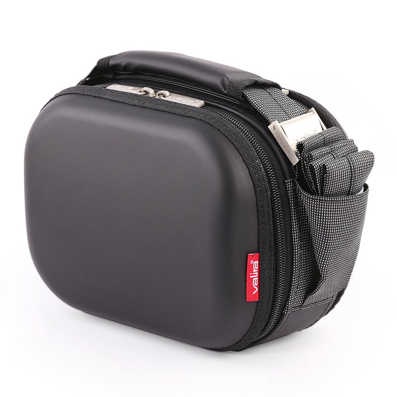 VALIRA Satin Mini - Bolsa Térmica Porta Alimentos Rígida con Acabado Satinado, Negro