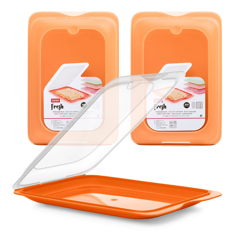 TATAY - Lote de 4 Recipientes Porta Embutidos con Sistema FRESH, Básicos