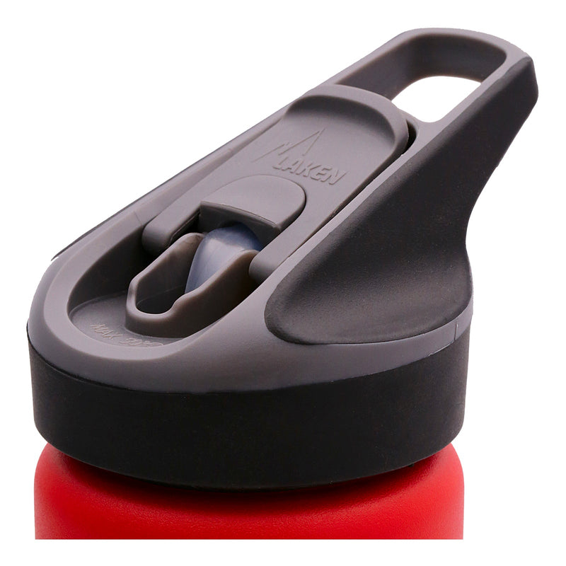 LAKEN Jannu - Botella Térmica con Boquilla 0.75L en Acero Inoxidable. Negro