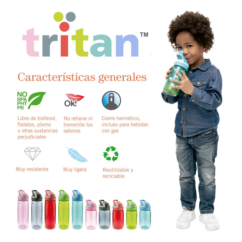 LAKEN Summit - Botella de Agua Infantil 0.45L en Tritán. Modelo Mikonauticos
