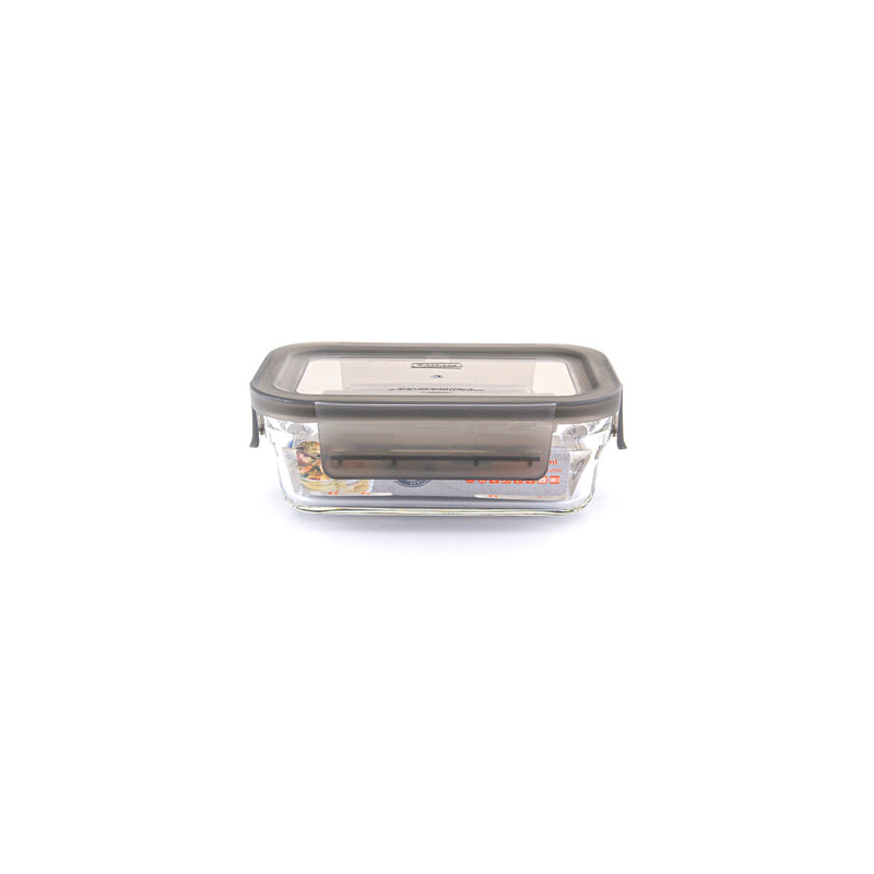 Glasslock Oven Smart - Recipiente Rectangular en Vidrio Templado, Apto Horno, 390 ml