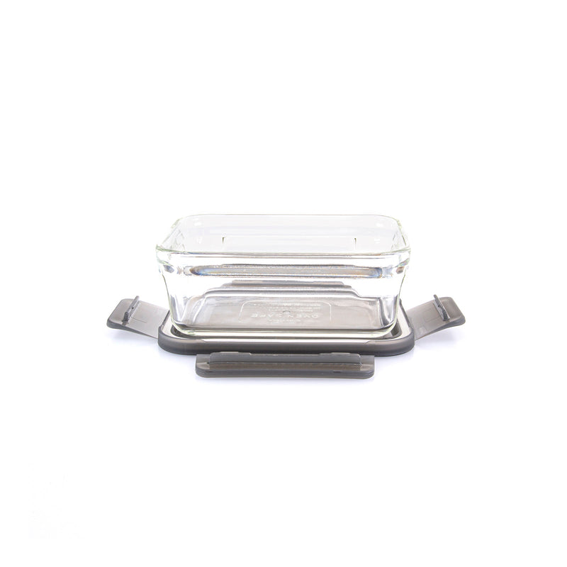 Glasslock Oven Smart - Recipiente Rectangular en Vidrio Templado, Apto Horno, 700 ml