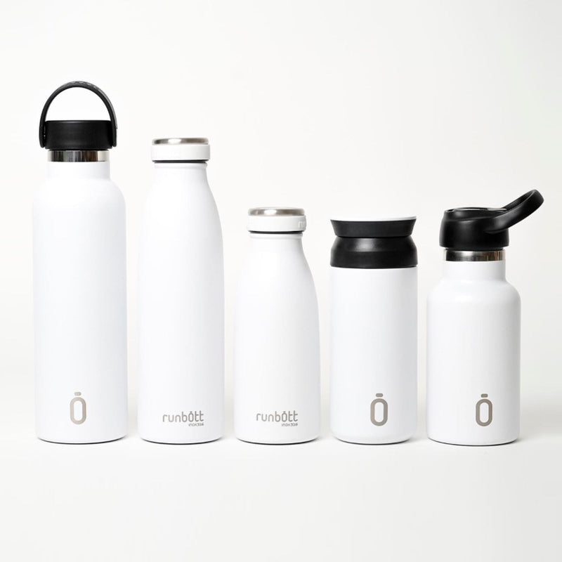 Runbott Sport - Botella Térmica de 0.35L con Doble Pared de Acero y Capa Cerámica. Verde