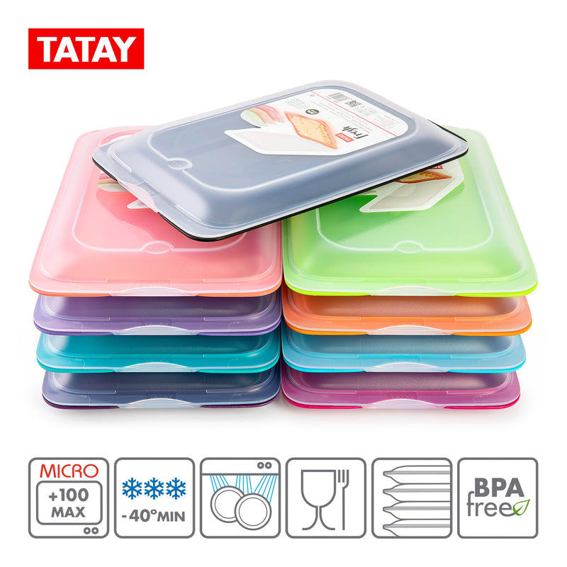 TATAY - Lote de 4 Recipientes Porta Embutidos con Sistema FRESH, Ocean