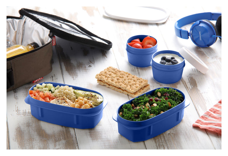 TATAY Kit Bolsa Térmica Porta Alimentos Urban Food y Cubiertos Niquel-Free, Denim Blue