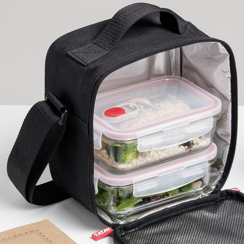 TATAY Kit Bolsa Térmica Porta Alimentos Urban Glass y Botella Urban Drink, Denim Blue
