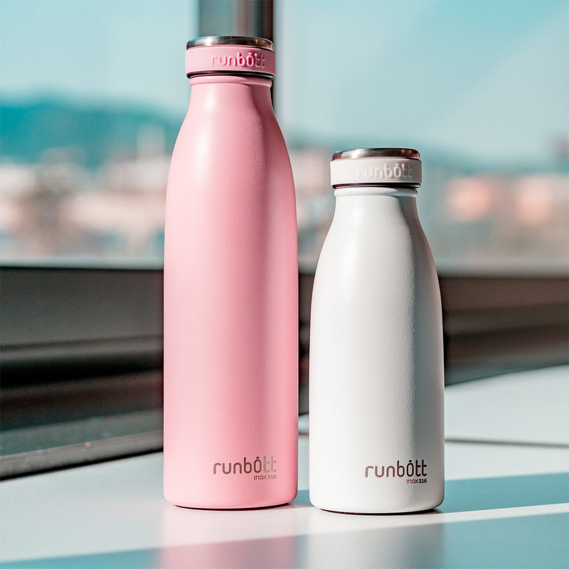 Runbott City - Botella Térmica de 0.5L en Acero Inoxidable 316 y Silicona. Violeta