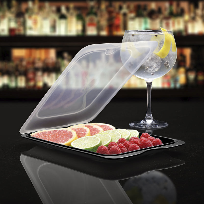 Tatay 1181627 - Set de 3 Recipientes Portafrutas Cocktail Sistema FRESH Negro