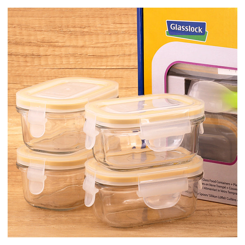 Glasslock Baby Set de 4 + Cuchara Silicona