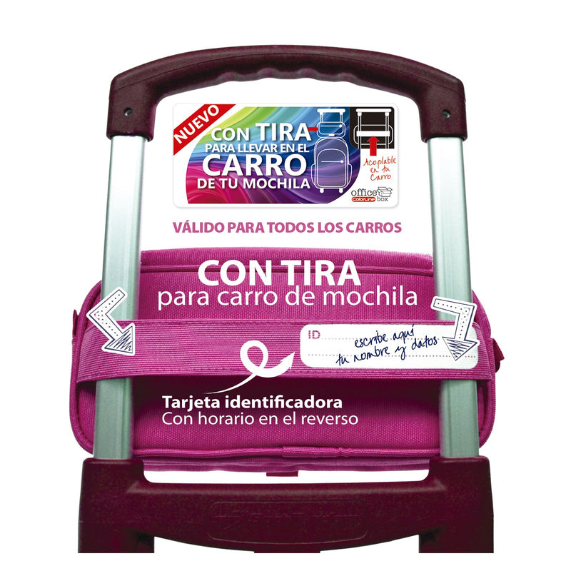 Estuche Portatodo Triple con Tres Cremalleras Negro