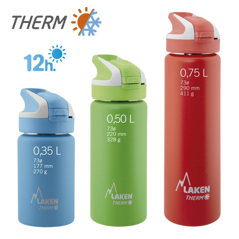 LAKEN Summit - Botella Térmica con Boquilla 0.75L en Acero Inoxidable. Verde