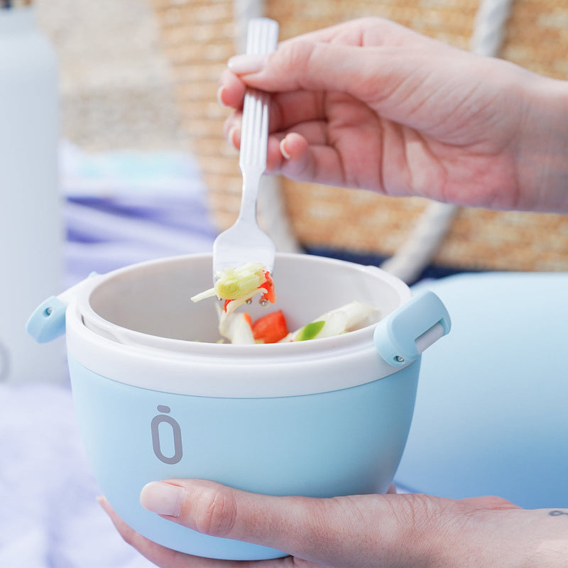 RUNBOTT Lunch Plus - Kit Termo Porta Alimentos y Botella Térmica Sport. Menta