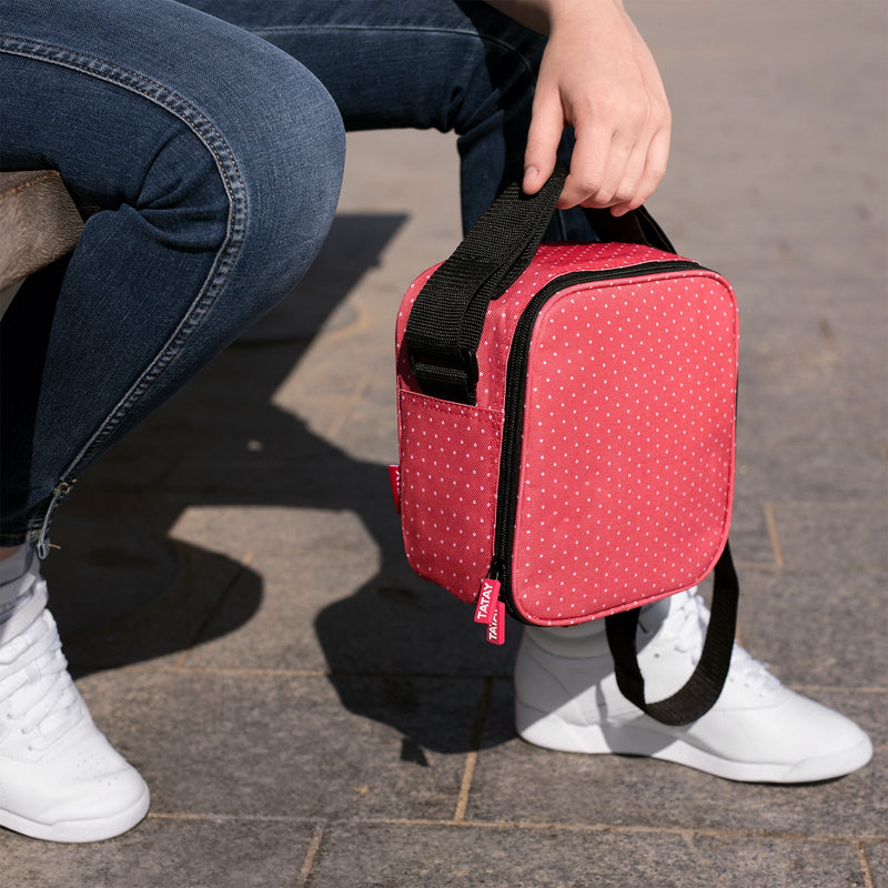 TATAY Kit Bolsa Térmica Porta Alimentos Urban Food y Botella Urban Drink, Dots Rojo