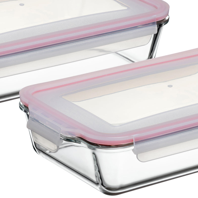 TATAY Cook & Eat - Recipiente Hermético Rectangular de 2.2L en Vidrio Apto Horno