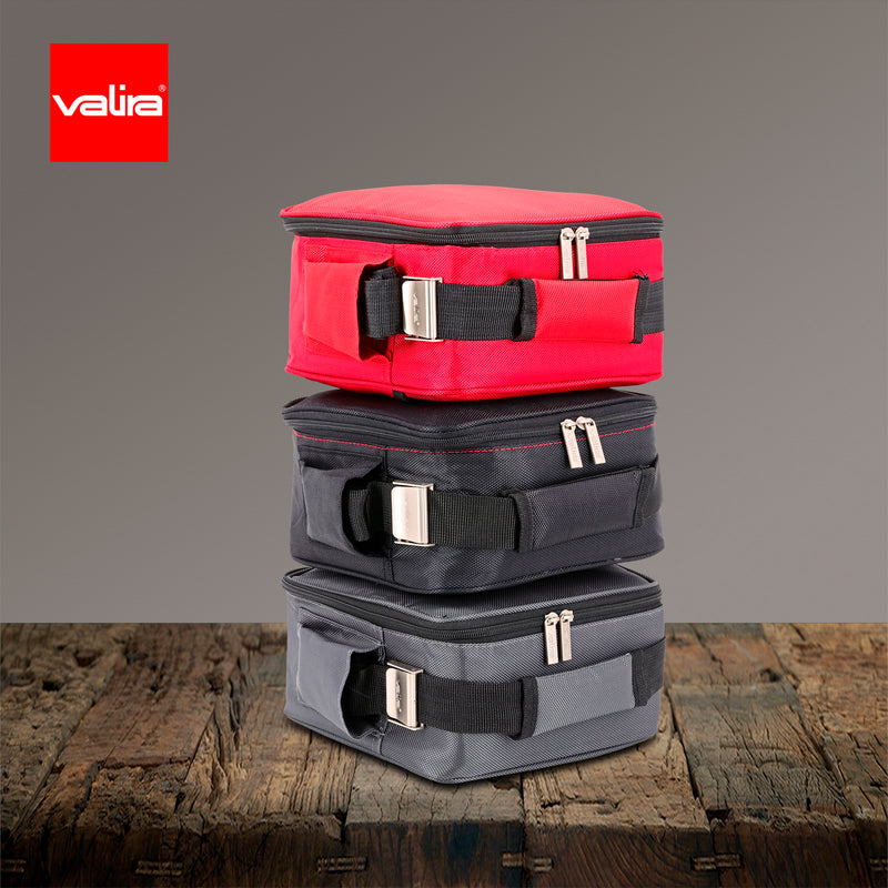VALIRA Nomad Soft - Bolsa Térmica Porta Alimentos Flexible. Incluye Recipientes Vidrio de 715 ml, Negro