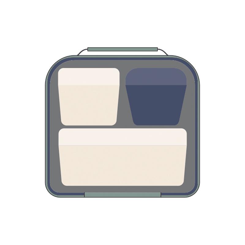 MILAN - Recipiente Rectangular 0.75L en Plástico PP05, Azul