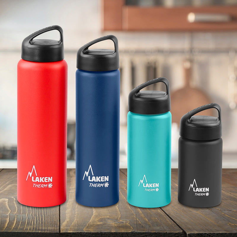 LAKEN Classic - Botella Térmica de Boca Ancha 0.5L en Acero Inoxidable. Kaki