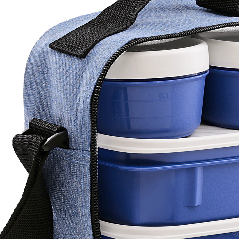 TATAY Kit Bolsa Térmica Porta Alimentos Urban Food y Botella Urban Drink, Denim Blue