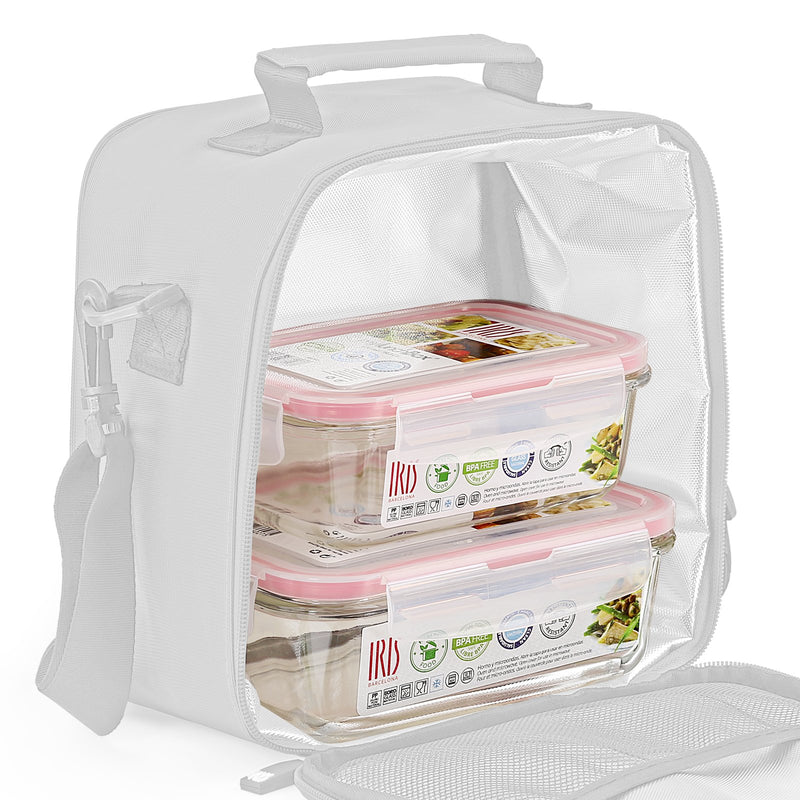 IRIS Basic - Bolsa Térmica Porta Alimentos 3.8L con Recipientes, Azul