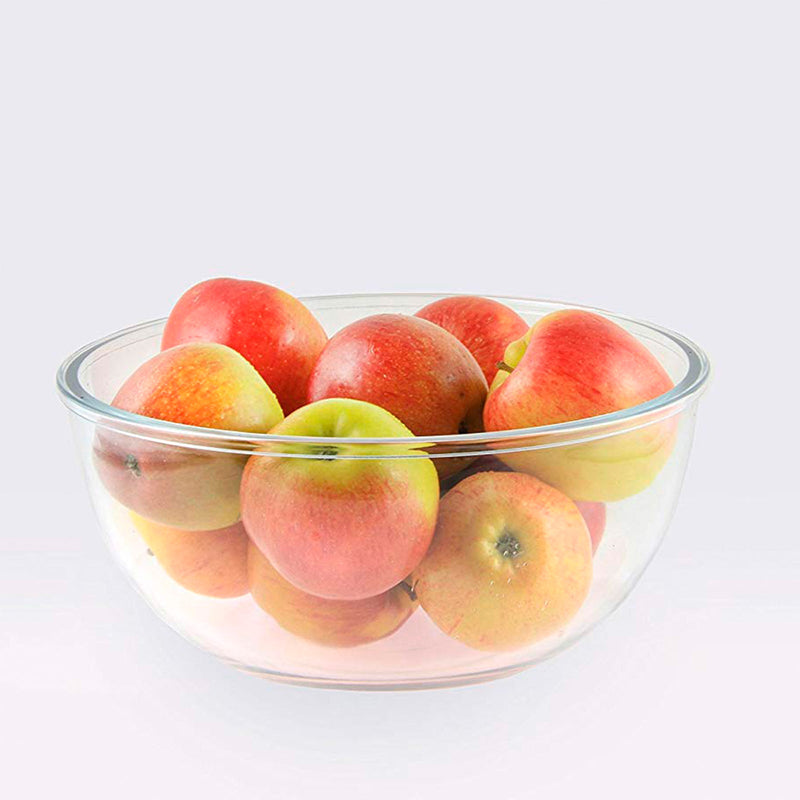 Conjunto de 2 Ensaladeras con Tapa Hermética en Vidrio Sódico-Cálcico. 1L+2L