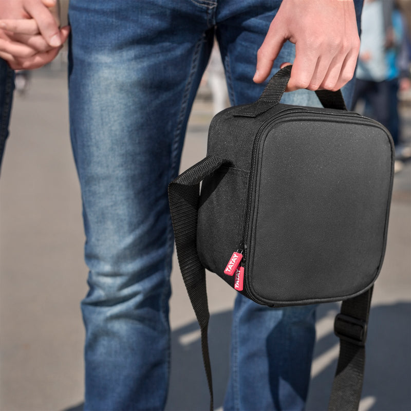 TATAY Kit Bolsa Térmica Porta Alimentos Urban Food y Botella Urban Drink, Black Edition