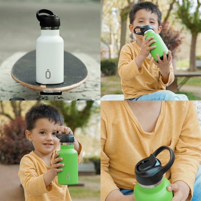 Runbott Sport - Botella Térmica de 0.35L con Doble Pared de Acero y Capa Cerámica. Limón