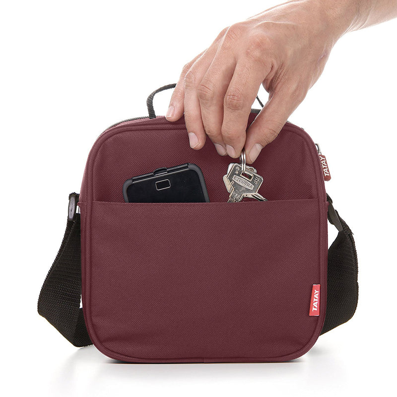 TATAY Urban Food Casual - Bolsa Térmica Porta Alimentos 3L con Recipientes, Burdeos
