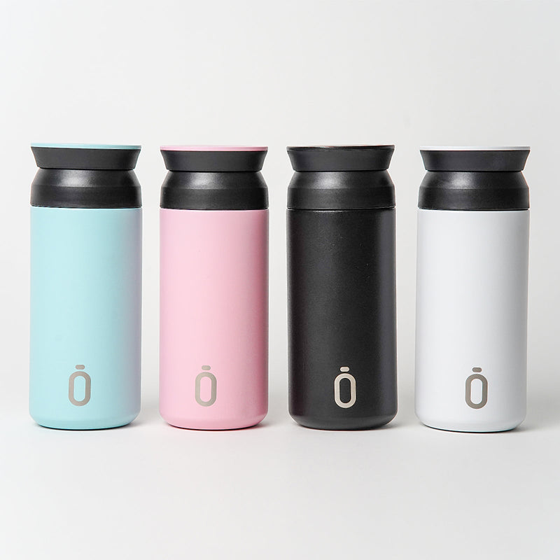 RUNBOTT Coffee - Vaso Térmico 350 ml en Acero Inoxidable con Interior Cerámico. Negro