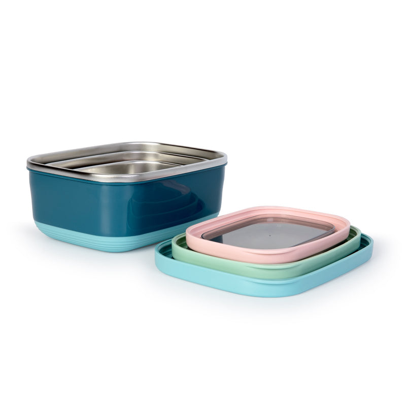 QUID Samba - Recipiente Rectangular 0.82L con Interior en Acero Inoxidable