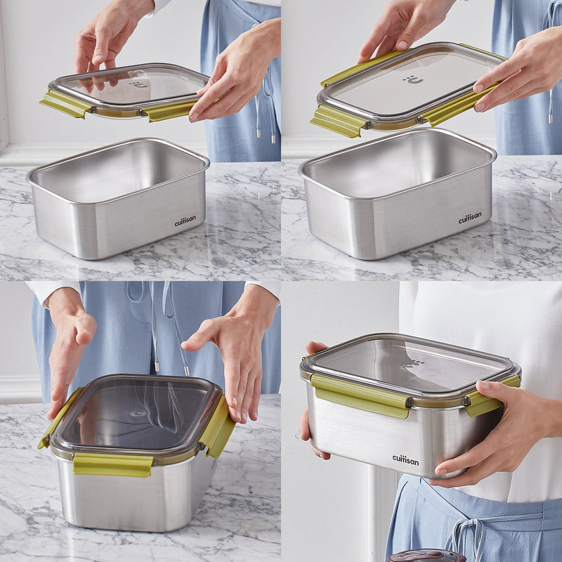 Cuitisan Signature - Recipiente Rectangular 2.4L en Cromosteel. Apto Microondas