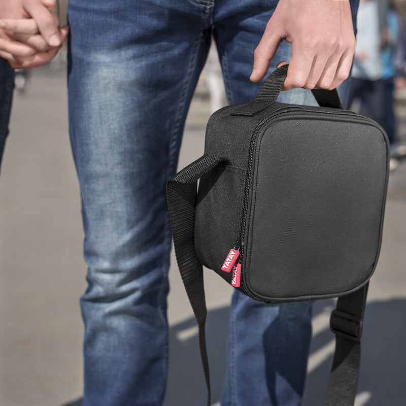 TATAY Kit Bolsa Térmica Porta Alimentos Urban Food y Cubiertos Niquel-Free, Burdeos