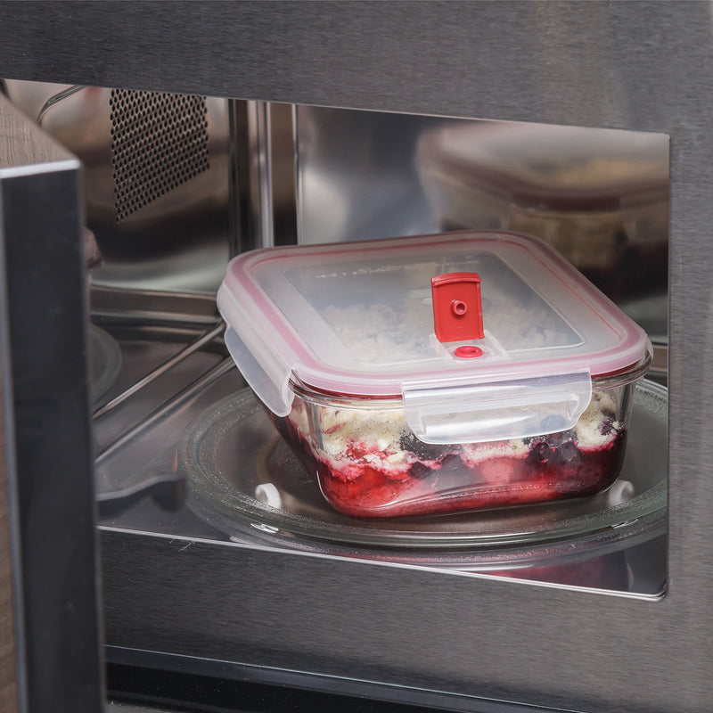 TATAY Cook & Eat - Recipiente Hermético Rectangular de 1.5L en Vidrio Apto Horno
