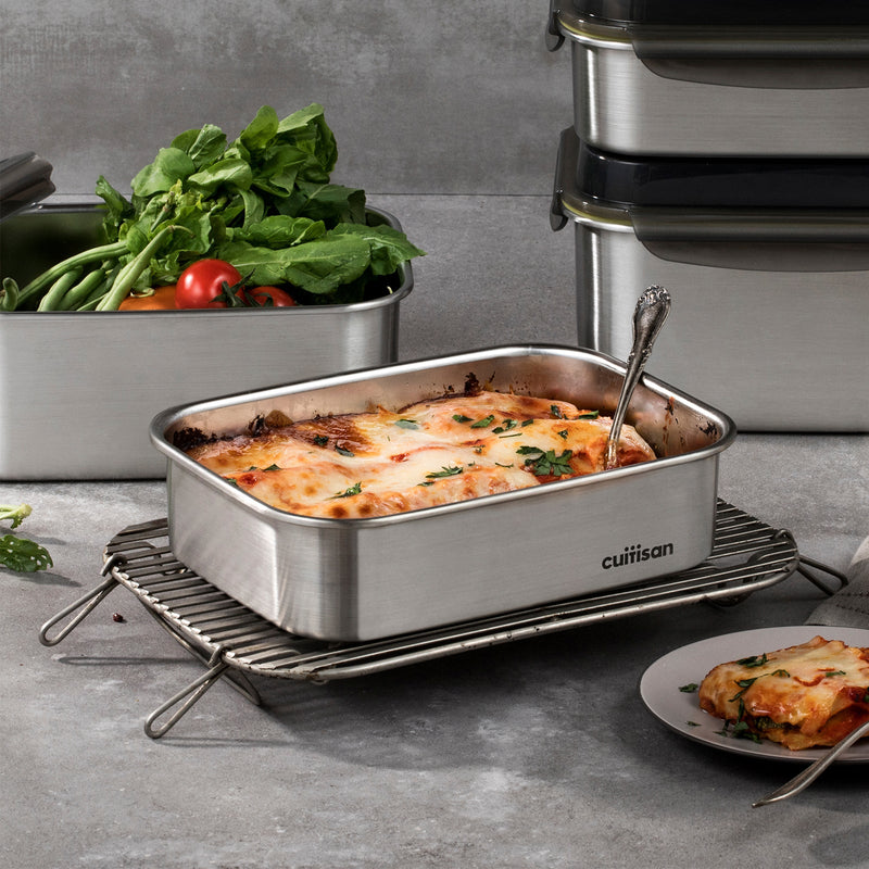 Cuitisan Signature - Recipiente Rectangular 2.4L en Cromosteel. Apto Microondas