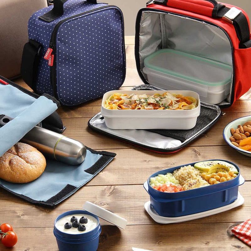 TATAY Kit Bolsa Térmica Porta Alimentos Urban Food y Cubiertos Niquel-Free, Chess