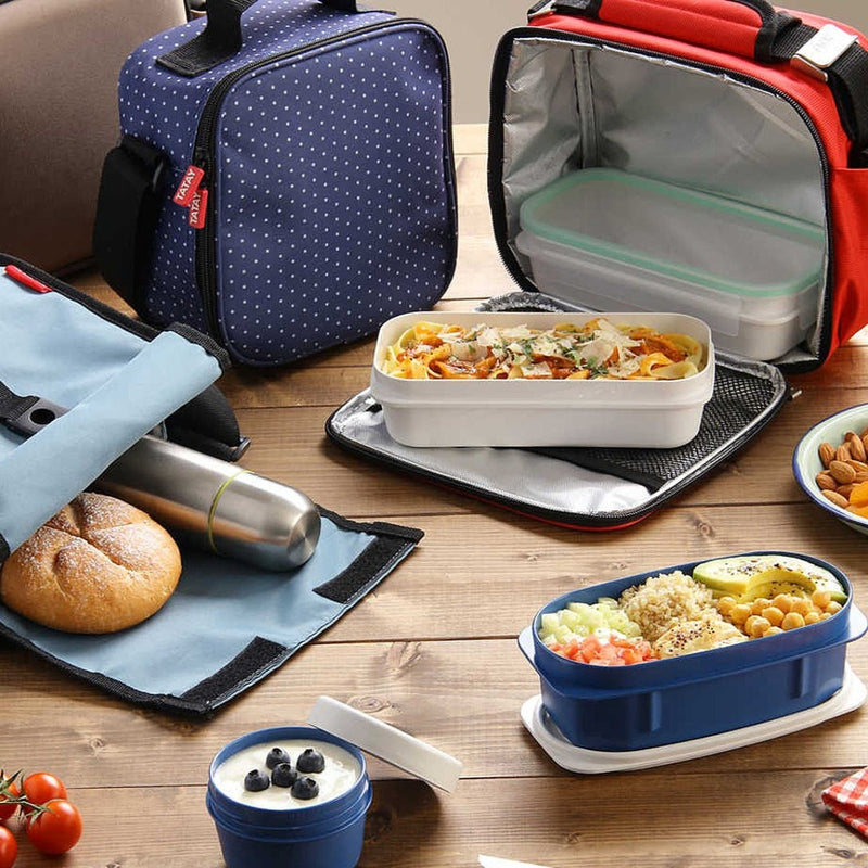 TATAY Urban Food Casual - Bolsa Térmica Porta Alimentos 3L con Recipientes, Dots Azul