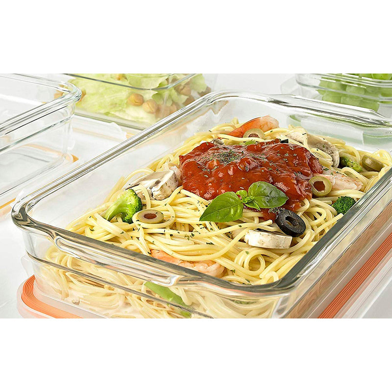 Glasslock  OCRP-220-1 - Bandeja Horno Vidrio Templado 2200 ml  BAKEAWARE Oven Safe