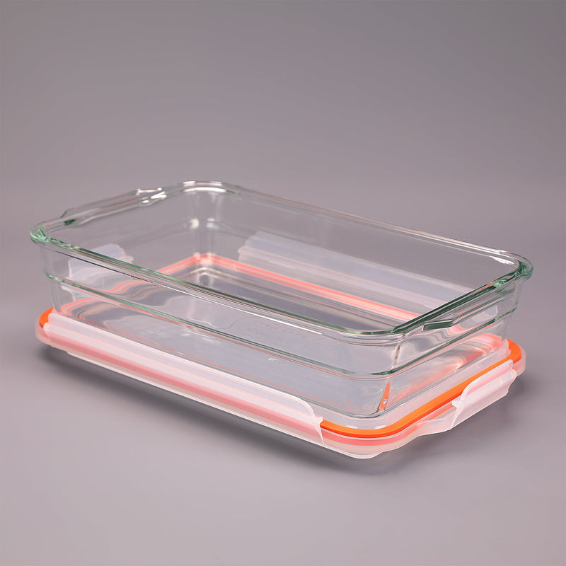 Glasslock OCRP-220-1 - Bandeja Horno Vidrio Templado 2200 ml BAKEAWARE Oven Safe