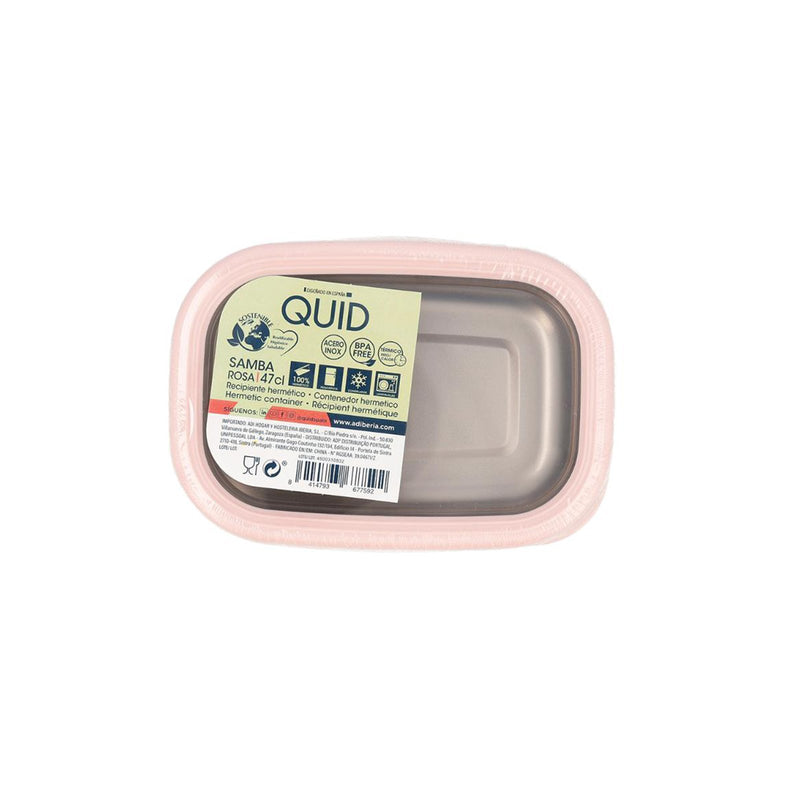 QUID Samba - Recipiente Rectangular 0.47L con Interior en Acero Inoxidable