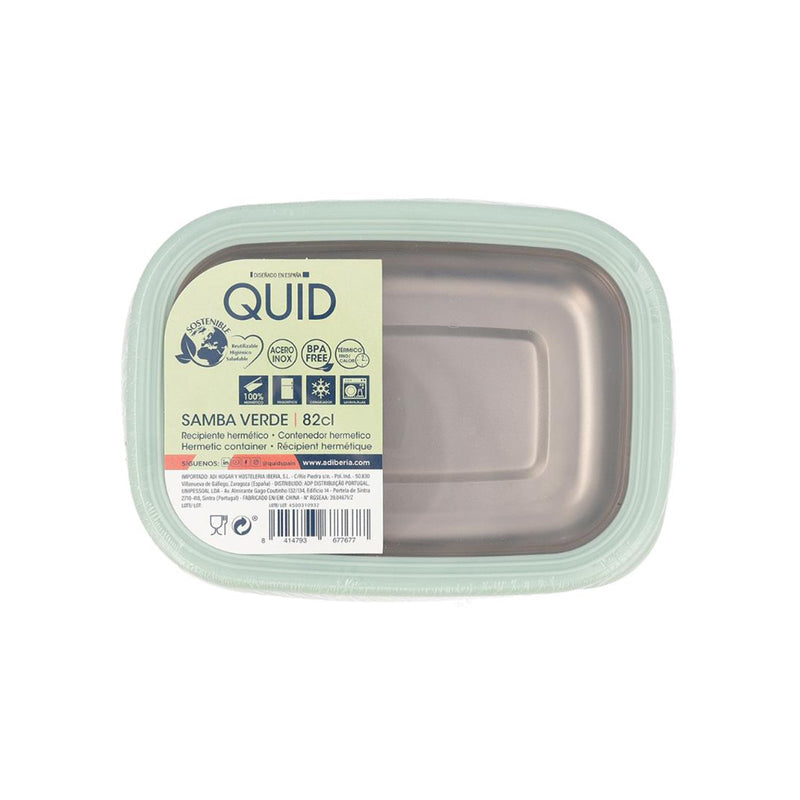 QUID Samba - Recipiente Rectangular 0.82L con Interior en Acero Inoxidable