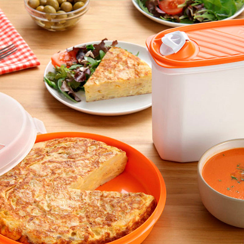 TATAY 1165575 - Lote de 2 Recipientes Redondos de 26 cm Porta Tortillas y Porta Tartas