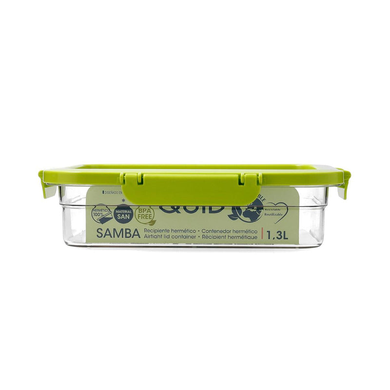 QUID Samba - Recipiente Rectangular Hermético de 1.3L en Plástico Reciclado SAN