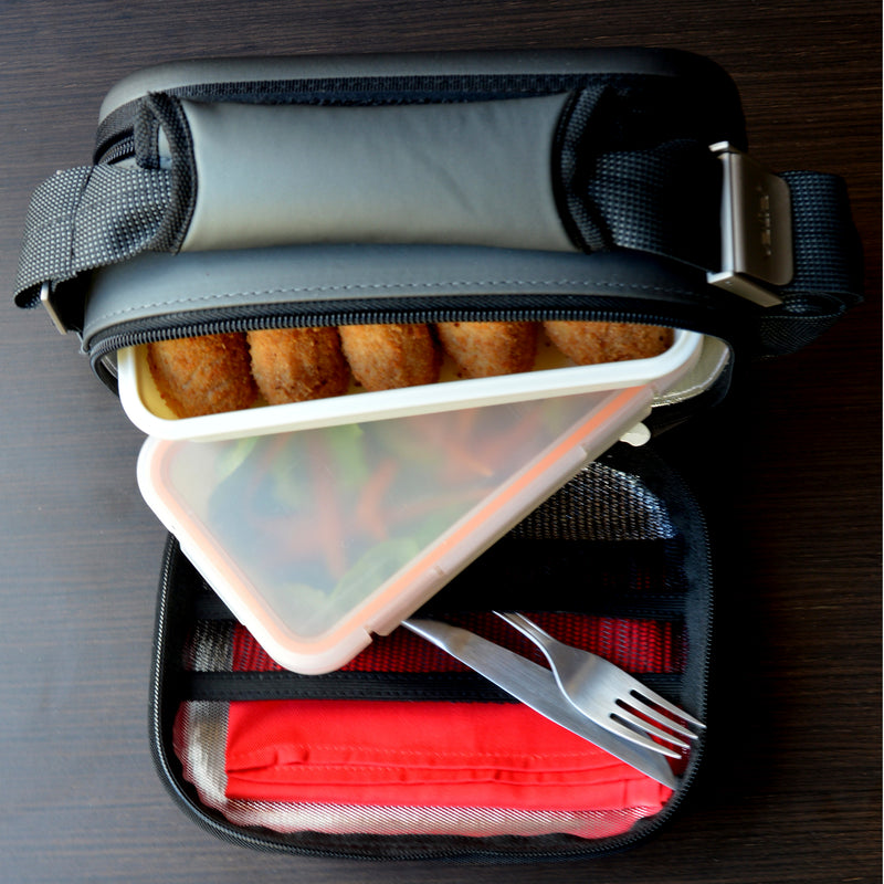 VALIRA Satin Mini - Bolsa Térmica Porta Alimentos Satinada. Incluye Recipientes de 0.75L y 0.5L