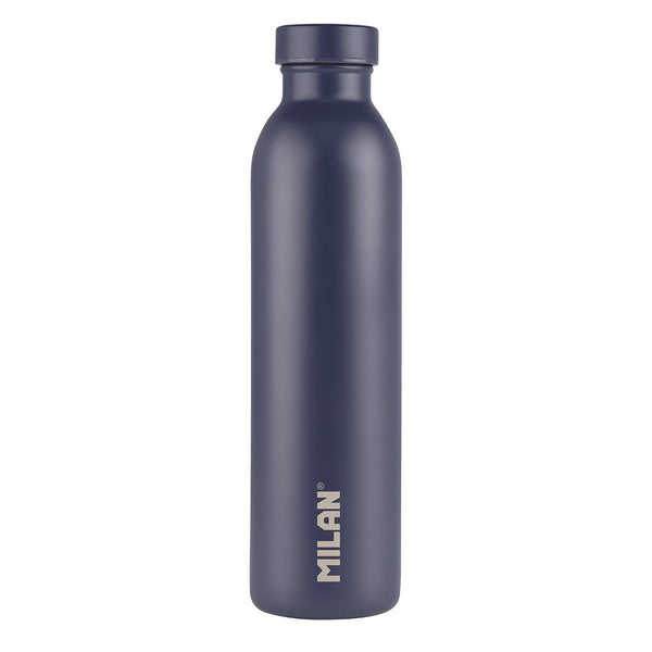 MILAN 1918  - Botella Térmica Reutilizable 0.6L en Acero Inoxidable. Azul