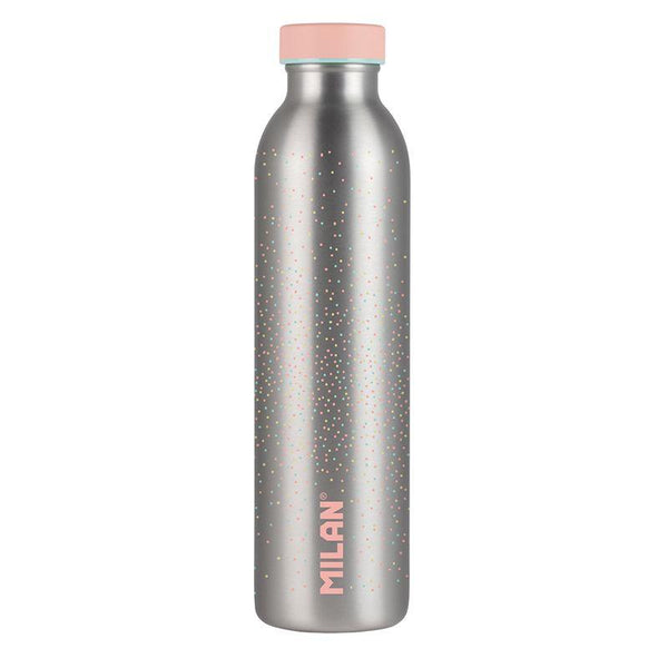 MILAN Silver - Botella Térmica Reutilizable 0.6L en Acero Inoxidable. Rosa