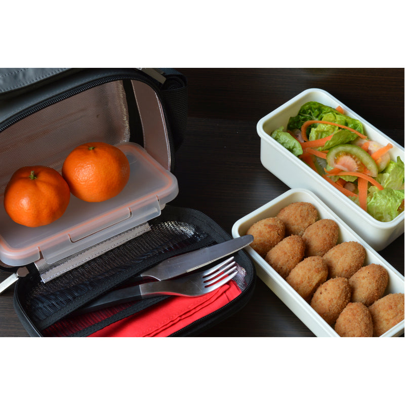 VALIRA Satin Mini - Bolsa Térmica Porta Alimentos Satinada. Incluye Recipientes de 0.75L y 0.5L