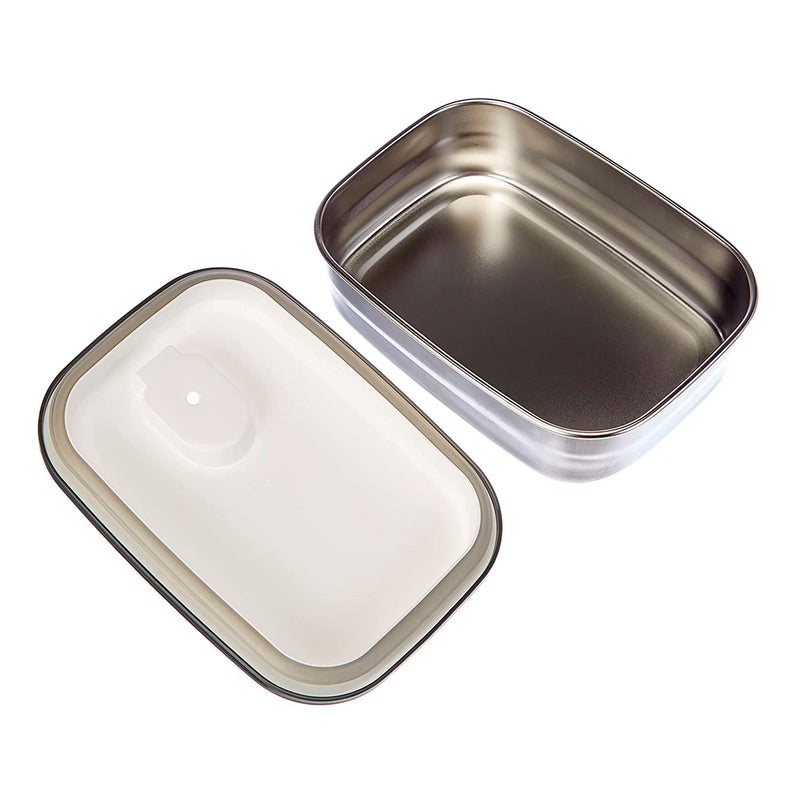 QUID GO ONE - Recipiente Hermético Rectangular 0.75L en Acero Inoxidable