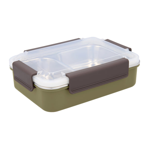 QUID GO XTREM - Recipiente Rectangular 2 Compartimentos en Acero Inoxidable