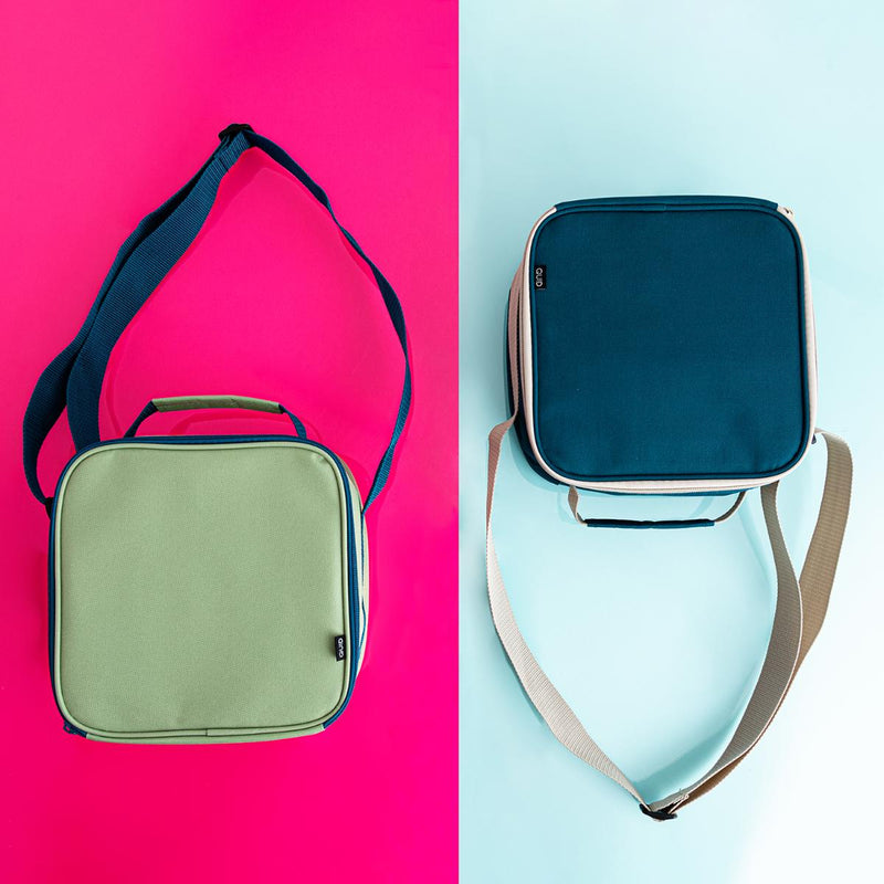 QUID Samba - Bolsa Térmica Porta Alimentos Flexible con Asa Bandolera, Azul
