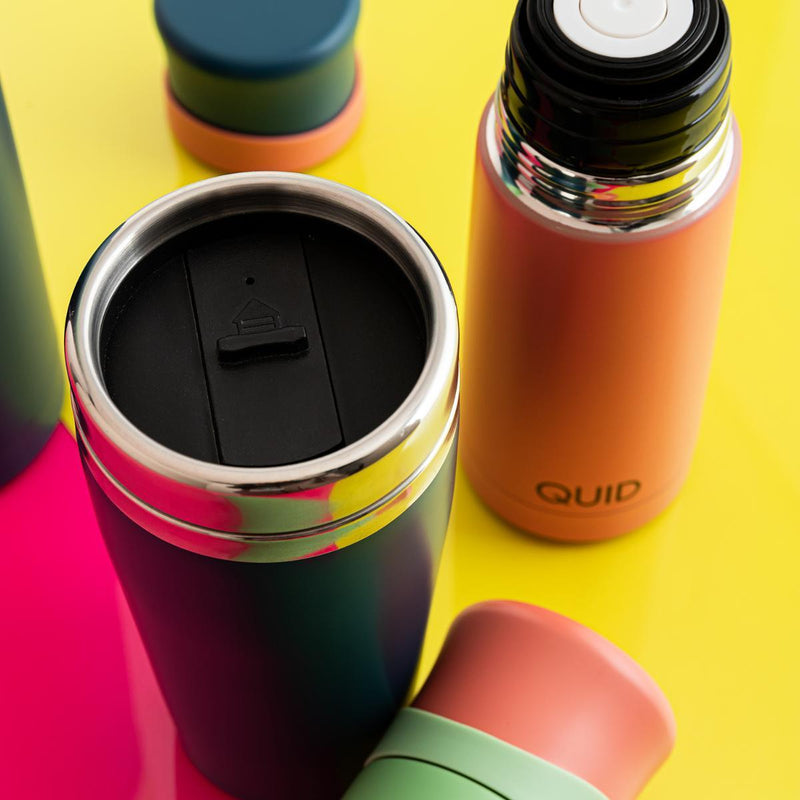 QUID Samba - Termo Mediano de 0.5L para Café o Té en Acero Inoxidable, Color Verde