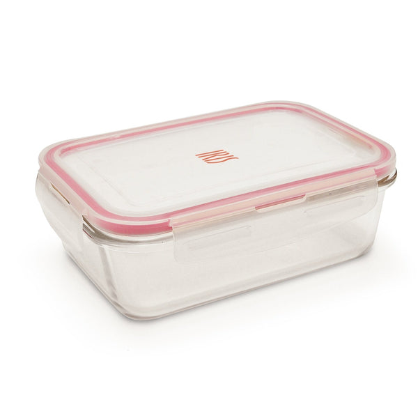 IRIS - Recipiente Rectangular Hermético 0.84L en Vidrio Borosilicato